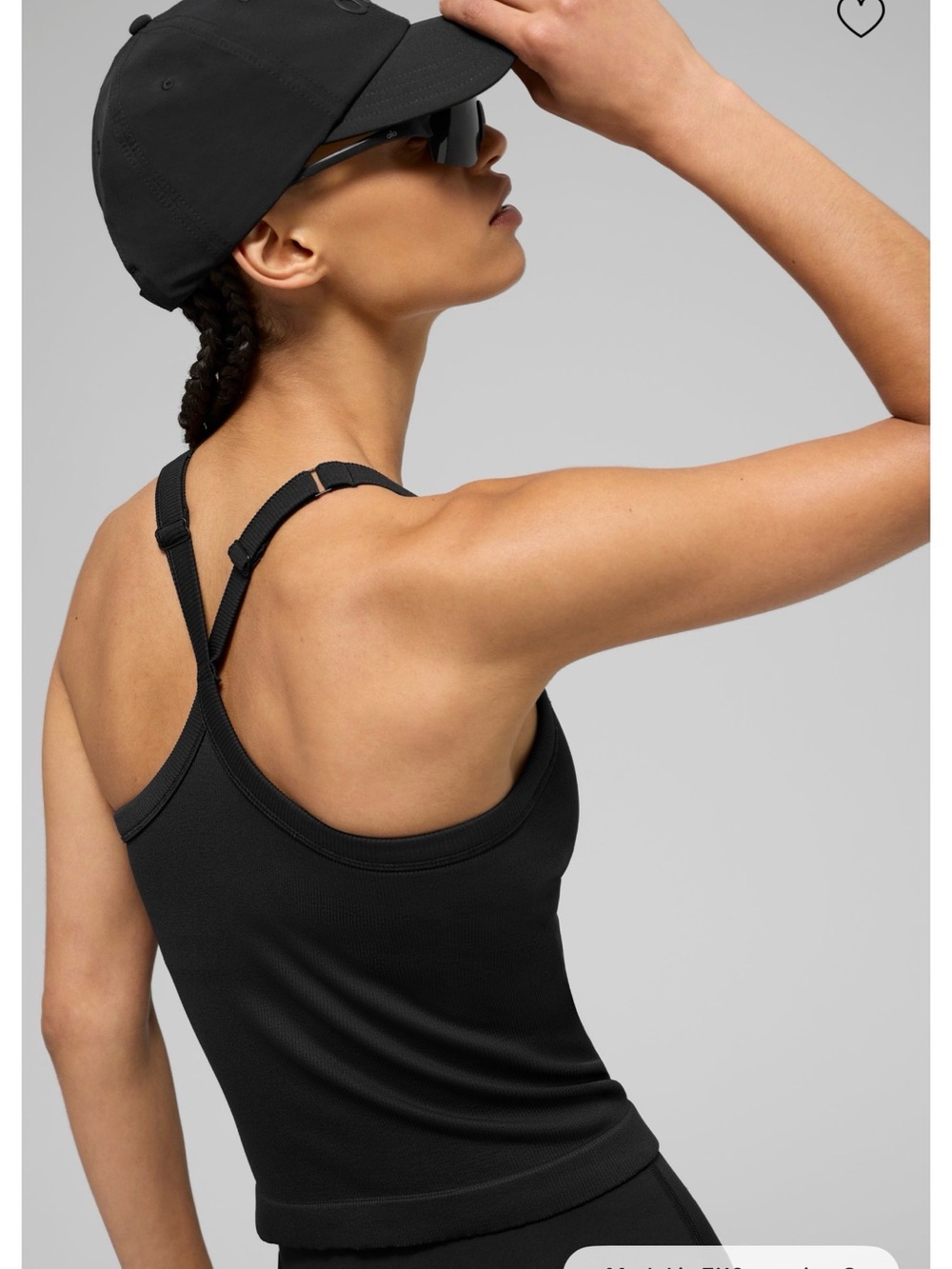 ALO Yoga Black Seamless Ribbed Swim Tank - Small - Picture 2 of 4